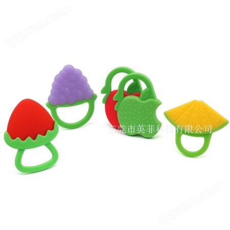 工厂定制婴幼儿食品级硅胶水果手环磨牙棒牙胶玩具