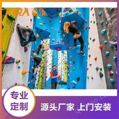 奇乐 室内运动场馆抱石攀岩墙定制 儿童攀爬训练 高空攀登
