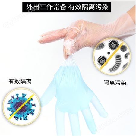 一次性手套食品级PVC餐饮烘焙乳胶透明加厚橡胶丁腈厨房专用防