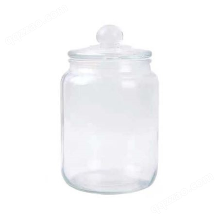 玻璃储藏罐 利江圆形玻璃储物罐 杂粮储存罐食品储藏罐储存瓶 玻璃密封罐 玻璃密封罐