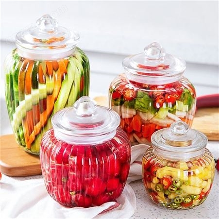 玻璃储藏罐 可按需求定制 透明玻璃储物罐 竹盖糖果罐 密封罐 现货供应 玻璃储物罐