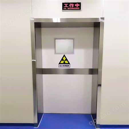鸿智辐射CT DR牙科室辐射防护铅门 手术室射线屏蔽电动平开门