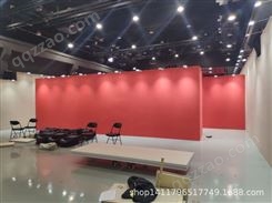 米黄色画展展板 木质 落地式 北京布面展墙搭建 红色挂画展板租赁