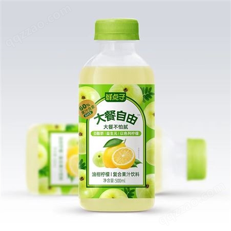鲜点子大餐自由油柑柠檬复合果汁饮料500ml招商
