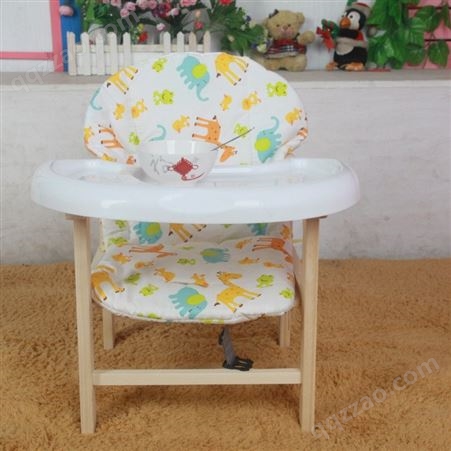波比木业 分体式儿童餐椅 可折叠便携宝宝儿童组合式餐桌椅