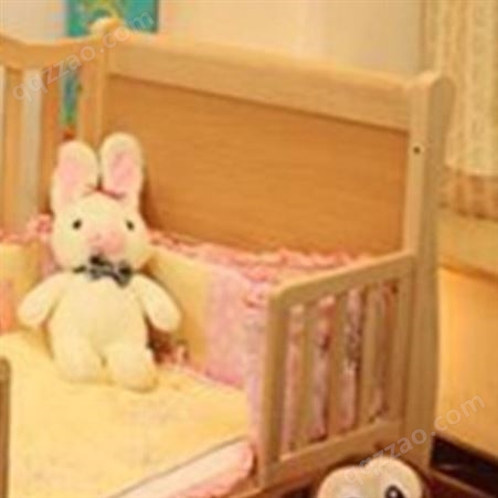 实木婴儿童床带护栏单人 可拼接大床 规格齐全 支持定制