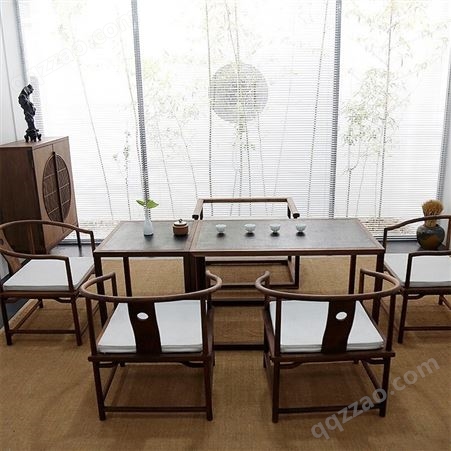 新中式茶桌椅组合实木泡茶公室现代简约功夫茶几茶具套装一体