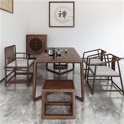茶台套装家用茶道桌椅组合小户型 1.8米新中式家具实木茶桌椅