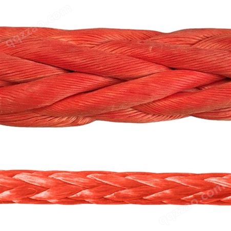 高性能纤维绳索 12股超高分子量聚乙烯绳合成绞车缆绳 迪绳