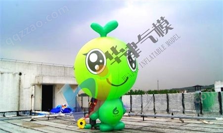 华津气模生产定做2米高充气吉祥物销售气模人充气气模