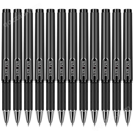 得力S73中性笔/签字笔1.0mm头笔尖 （黑色）12支/盒