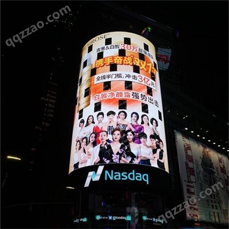 海外营销 美国时代广场纳斯达克户外LED大屏广告 粉丝应援找朝闻通