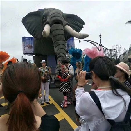 全国大型巡游道具机械大象商家 巡游大象可载人