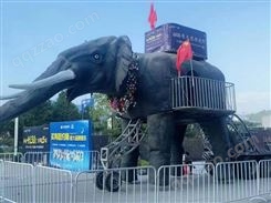 全国大型巡游道具机械大象商家 巡游大象可载人