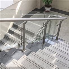 现货304不锈钢立柱 地铁玻璃栏杆 车站楼梯扶手 工程护栏定制