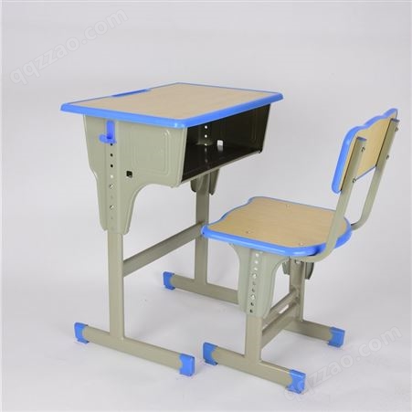 双人带方凳课桌工厂 轩腾批发环保注塑课桌品质高