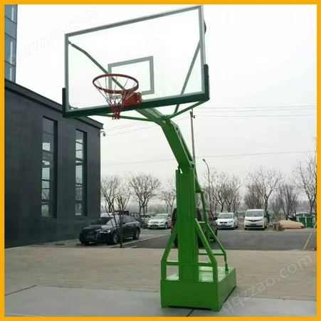 成人标准室外篮球架 钢化玻璃篮球架 隆胜体育 户外移动篮球架