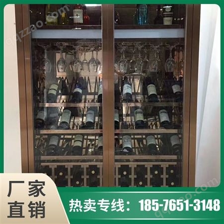 长期批发不锈钢玻璃酒柜 优质供应恒温酒柜 标艺不锈钢厂家供应