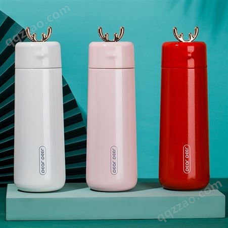 小鹿智能保温杯提醒喝水创意不锈钢水杯LED触摸温度显示礼品定制
