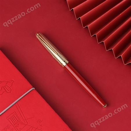 英雄钢笔100初心红14K金笔商务成人学生书写练字硬笔书法墨水笔