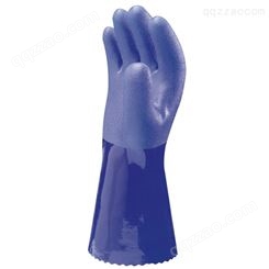 SHOWA尚和KV660凯夫拉内衬PVC全浸耐磨耐油防化手套蓝色