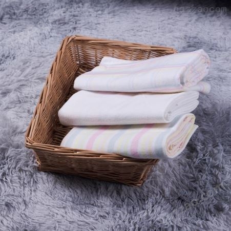 棉毯 春秋季婴幼儿盖毯 条纹提花棉毯工厂批发