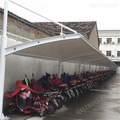 安装膜结构自行车雨棚 郑州停车场充电桩棚厂家 免费设计 品质可靠